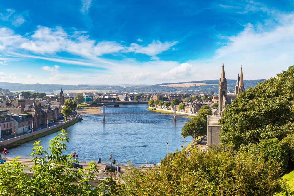 City of Inverness on a sunny day