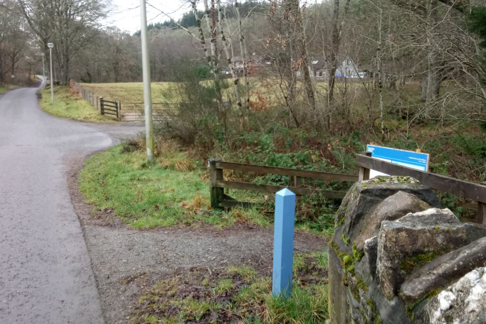 Signpost for the Great Glen Way in Fort Augustus