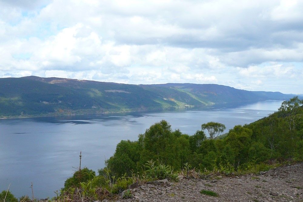 View of Loch Ness from the Fair Haired Lads Pass on the South Loch Ness Trail