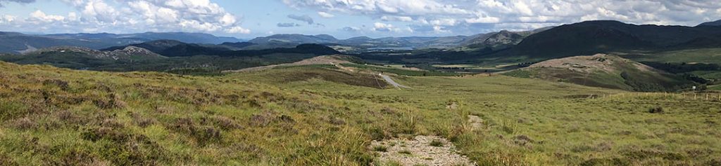A view in the Highlands towards Loch Ness