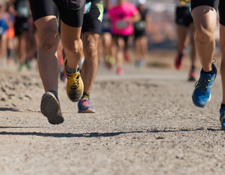 Marathon runner legs