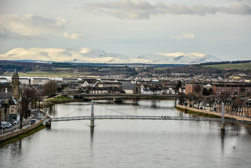 Inverness and the River Ness in winter