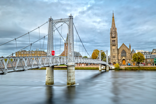 A bridge crossing the River Ness