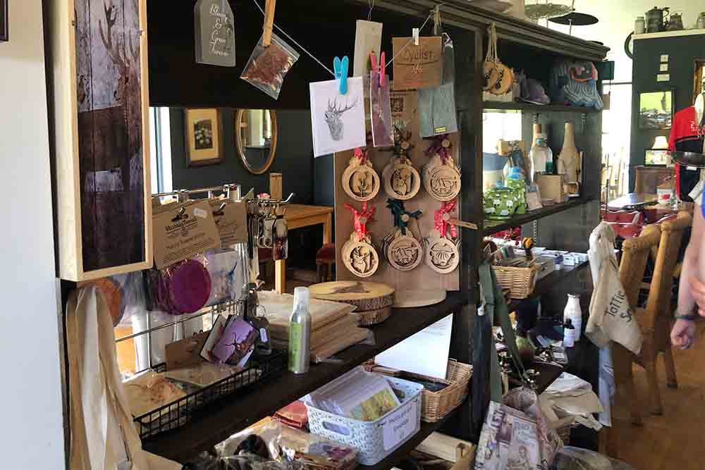 Gift shop at at Camerons Tea Room