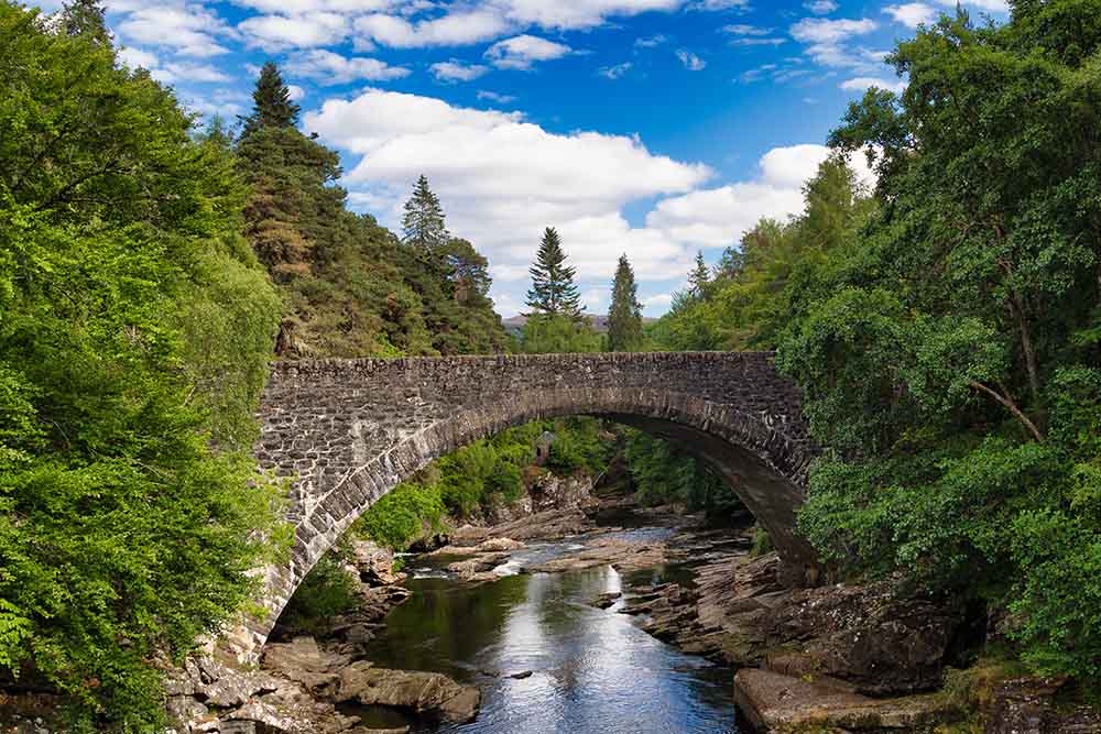 Invermoriston Bridge on a lovely day