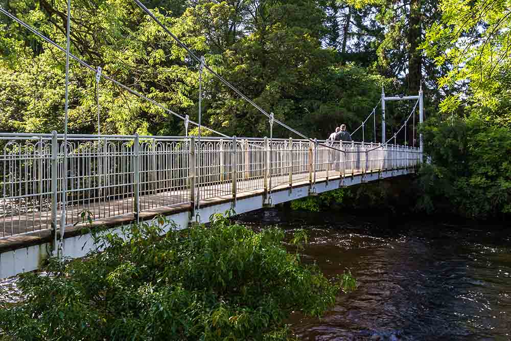 A bridge over to Ness Islands on River Ness