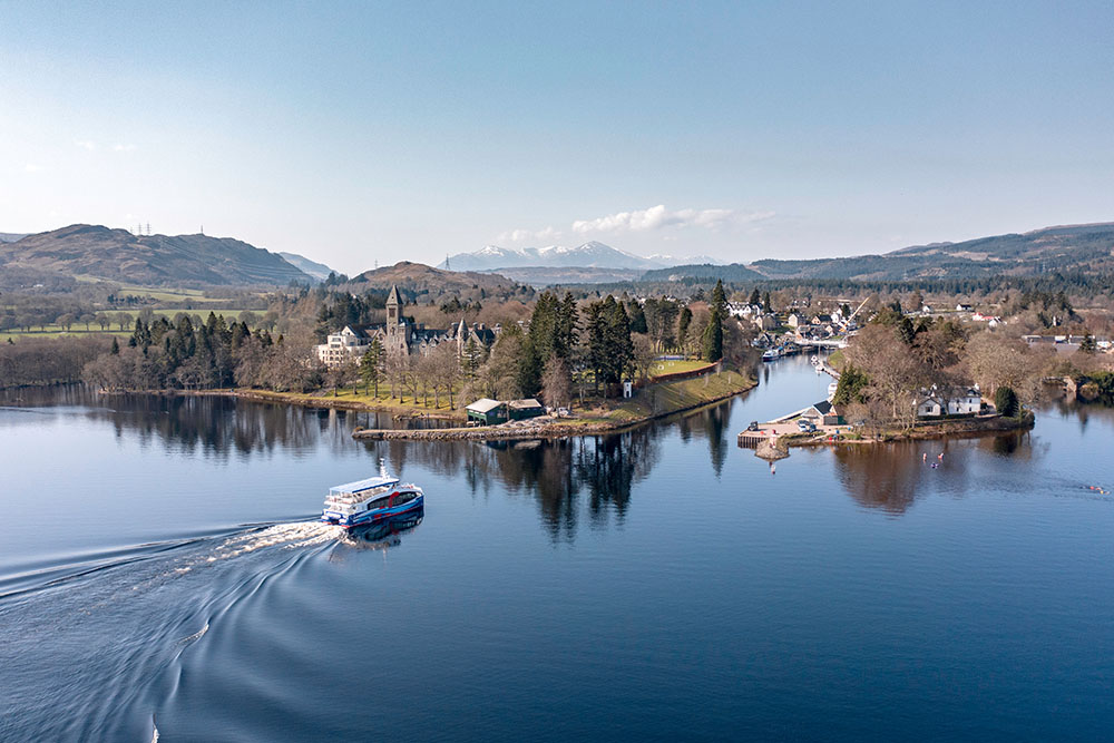 a boat returning from Loch Ness